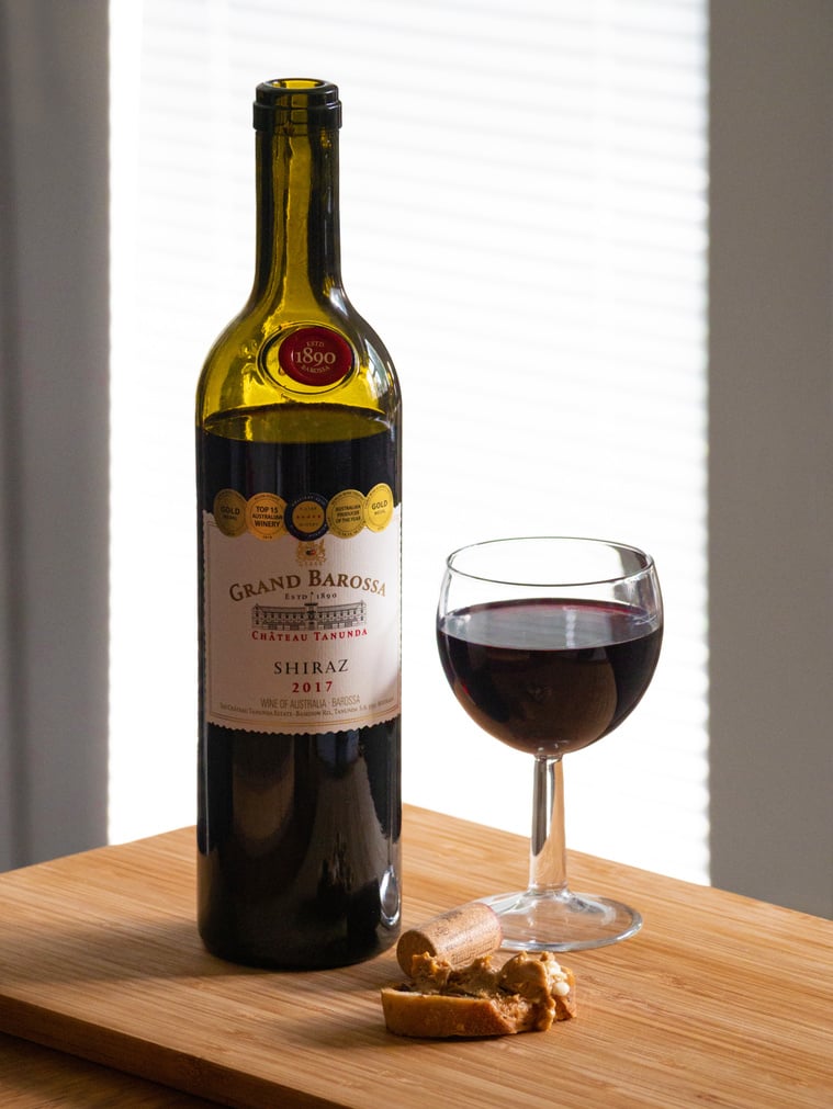 Wine Glass Near Wine Bottle